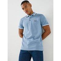 Boss Paddy Regular Fit Tipping Polo Shirt - Blue