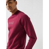 Boss Salbo Chest Logo Crew Sweat - Purple