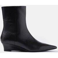 Mint Velvet Wedge Ankle Boots - Black