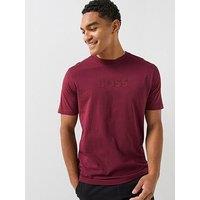 Boss Ts_Logo Debossed Tonal Logo T-Shirt - Purple