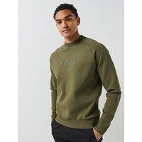 Boss Salbo Chest Logo Crew Sweat - Green