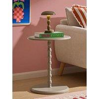 Dusk Bonnie Bobbin Side Table - Taupe