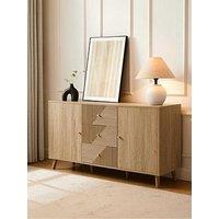 Dusk Dora Large Sideboard With Drawers - Light Wood
