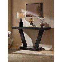 Dusk Elina Console Table - Black Wood