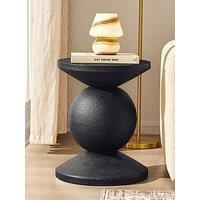 Dusk Raya Round Side Table - Black