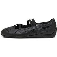 Puma Junior Girls Speedcat Ballet Trainer Shoes- Black