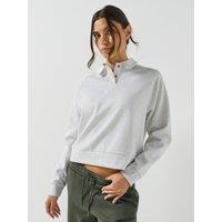 Puma Womens Relaxed Soft Fleece Long Sleeve Polo Shirt - White