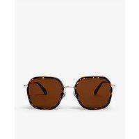 Superdry Framed Metal Square Sunglasses - Brown