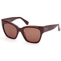 Max Mara Acetate Rectangular Sunglasses - Brown