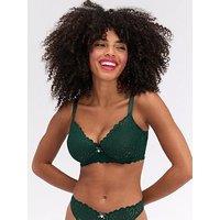 Boux Avenue Boux Avenue Carmel Lace Plunge Bra - Deep Green