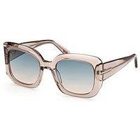 Tom Ford Carla-02 Ft1220 Butterfly Sunglasses - Light Brown