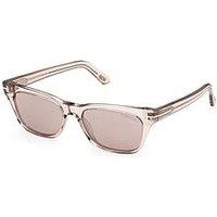 Tom Ford Penn Acetate Rectangular Sunglasses - Shiny Light Brown