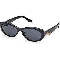 Guess Shiny Oval Sunglasses - Black