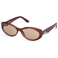 Guess Gu00307 50E Oval Sunglasses - Dark Brown