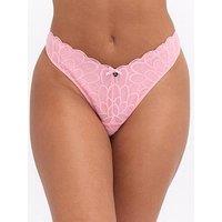 Boux Avenue Eden Lace Thong - Rose Pink
