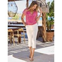 Sosandar Slim Leg Capri Trousers - White