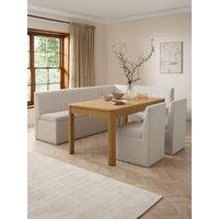 The Very Collection Sander Corner Storage Booth In Boucle With Carina Oak Extending Dining Table & 2 Sander Chairs