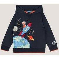 Monsoon Boys Glow In The Dark Space Hoodie - Navy