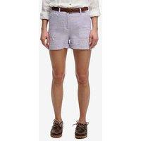 Superdry Mid Rise Linen Shorts - Purple