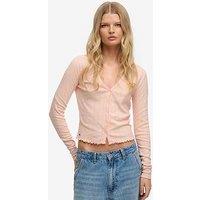 Superdry Athletic Essential Pointelle Cardigan - Pink