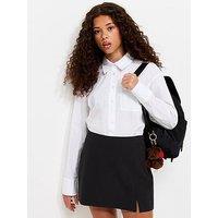 New Look 915 Girls Spit Hem School Skort - Black
