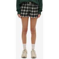 Superdry Cotton Check Elastic Shorts - Black