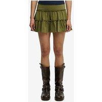 Superdry Tiered Jersey Mini Skirt - Green
