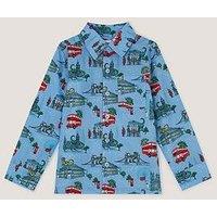 Monsoon Boys London Print Shirt - Blue
