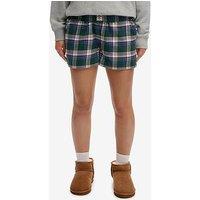 Superdry Cotton Check Elastic Shorts - Green