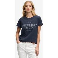 Superdry Luxe Casual Classic T-Shirt - Navy