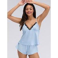 Boux Avenue Kaya Satin Cami Set - Blue Mix