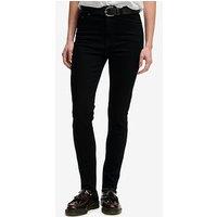 Superdry Cotton High Rise Skinny Jeans - Black