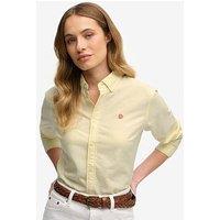 Superdry Slim Oxford Button Down Long Sleeve Shirt - Yellow