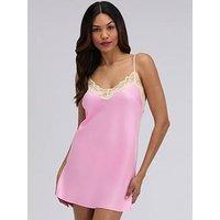 Boux Avenue Boux Avenue Amelia Satin Chemise - Pink Mix