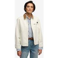 Superdry Cord Collar Ranch Jacket - White