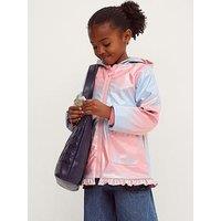 Monsoon Girls Pu Ombre Shimmer Raincoat - Pink