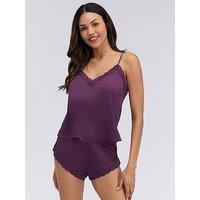 Boux Avenue Daisy Satin Cami Set - Plum