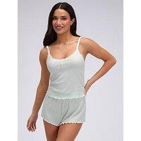 Boux Avenue Stripe Rib Cami Set - Olive