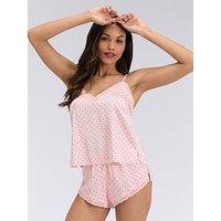 Boux Avenue Daisy Spot Satin Cami Set - Pink Mix