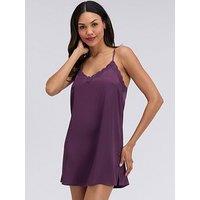 Boux Avenue Daisy Satin Chemise - Plum