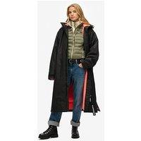 Superdry Lined Water Resistant Hooded Robe - Black