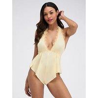 Boux Avenue Carly Satin Teddy - Buttermilk