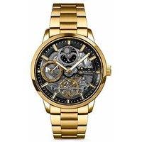 Spirit Gents Gold Plated Sun Moon Automatic Bracelet Watch