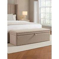 Dusk Windermere Storage Ottoman - Stone Grey