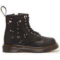 Dr Martens Toddler 1460 Heart & Star Lace Boot - Black