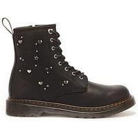 Dr Martens Youth 1460 Heart & Starlace Boot - Black