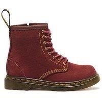 Dr Martens Toddler 1460 8 Eye Nubuck Boot - Cherry Red