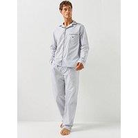 Hackett Striped Woven Pyjama Set - White
