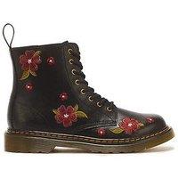 Dr Martens Youth 1460 Floral Lace Boot - Black