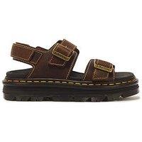 Dr Martens Zebzag Nubuck Platform Sandals - Sepia Brown
